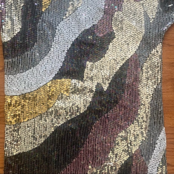 Jean for Joseph Le Bon multicolor sequin silk dress size L - Picture 11 of 16